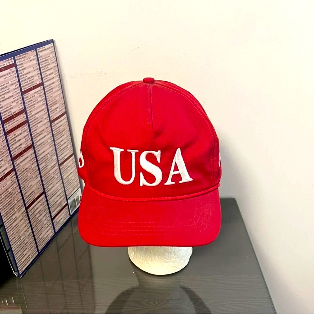 Rare Official Donald Trump RED Cap Sold Out USA 45 HAT MAGA Cali Fame- Authentic